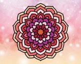 Dibujo Mandala pétalos de flor pintado por kapra
