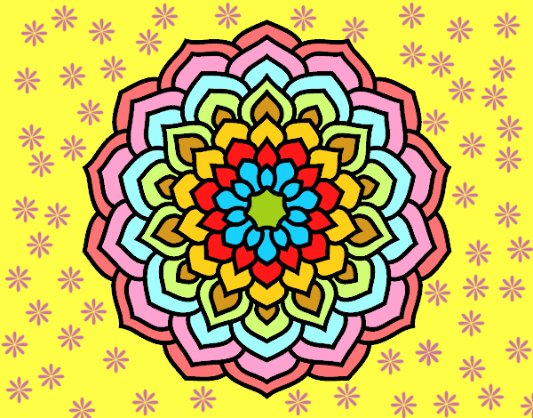 Dibujo Mandala pétalos de flor pintado por BellaDulce