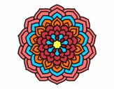 Dibujo Mandala pétalos de flor pintado por jimenakawy