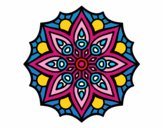 Dibujo Mandala simetría sencilla pintado por SOYLUN