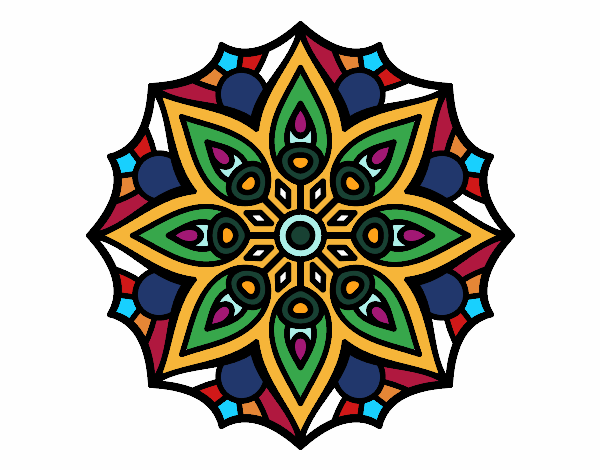 Mandala simetría sencilla
