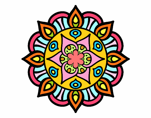 Dibujo Mandala vida vegetal pintado por diana001