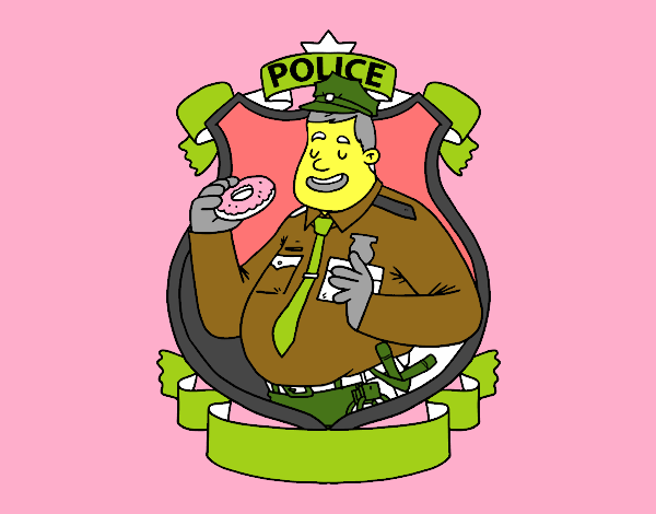 Policía con rosquilla