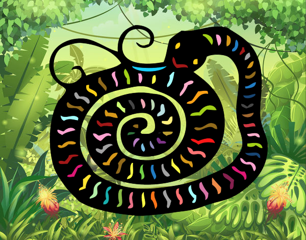 Dibujo Signo de la serpiente pintado por matimanent