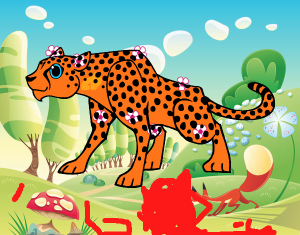 Dibujo Un leopardo pintado por josehanny 