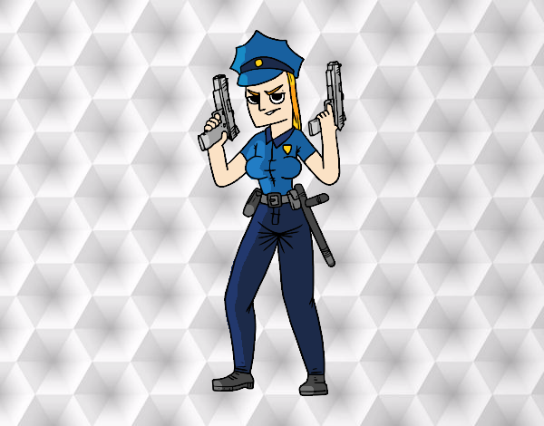 Dibujo Una mujer policia pintado por annie9000
