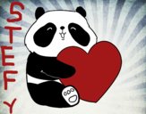 Dibujo Amor Panda pintado por kerlly