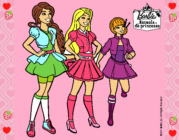 Dibujo Barbie y sus compañeros de equipo pintado por anyelis32