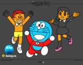 Dibujo Doraemon y amigos pintado por Ugita