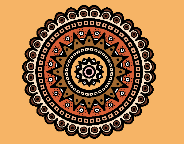 Dibujo Mandala étnica pintado por kapra