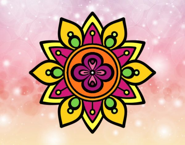 Dibujo Mandala flor de loto pintado por Milkilla