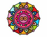 Dibujo Mandala meditación pintado por tani20