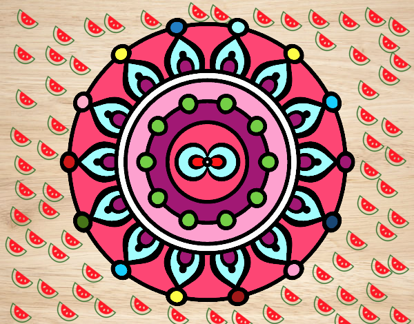 Dibujo Mandala meditación pintado por bepame