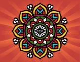 Dibujo Mandala para la concentración mental pintado por irenevazqu