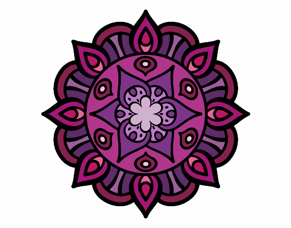 Dibujo Mandala vida vegetal pintado por yesii-