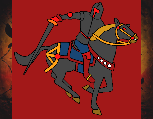 Dibujo Caballero a caballo IV pintado por Angelito13