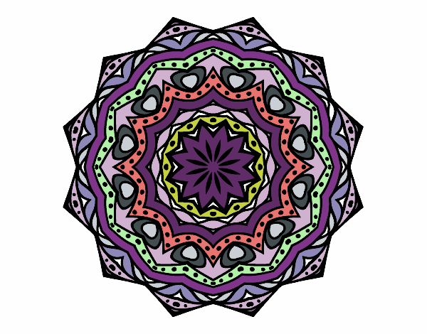 Dibujo Mandala con estratos pintado por storm75