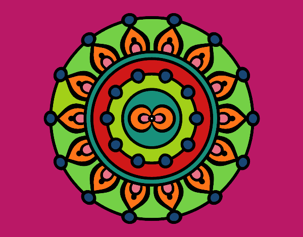 Dibujo Mandala meditación pintado por glenddy