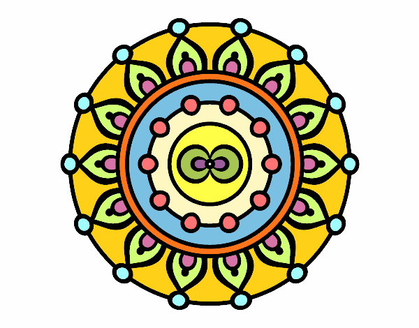 Dibujo Mandala meditación pintado por Mandaline