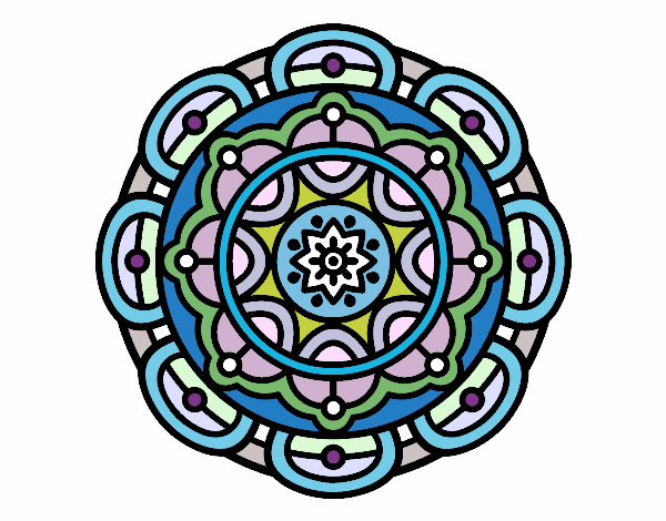 Dibujo Mandala para la relajación mental pintado por storm75