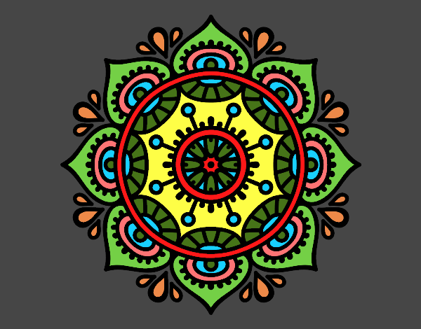 Dibujo Mandala para relajarse pintado por glenddy