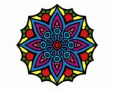Dibujo Mandala simetría sencilla pintado por nikolje