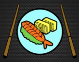 Dibujo Plato de Sushi pintado por buenosdibu