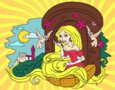 Dibujo Princesa Rapunzel pintado por amby