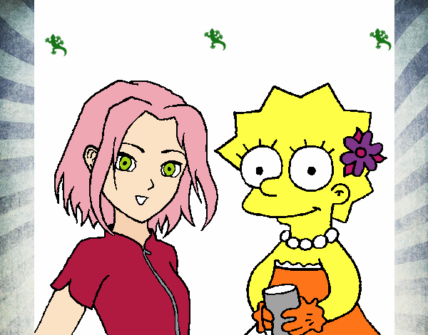Dibujo Sakura y Lisa pintado por sherlyn21