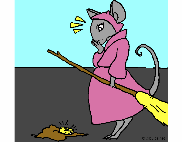 Dibujo La ratita presumida 2 pintado por melanysrr