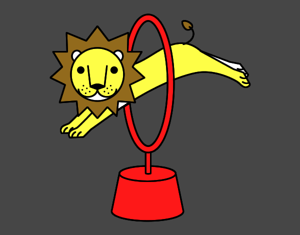 León saltando