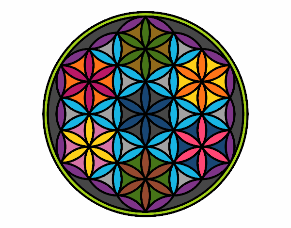 Dibujo Mandala flor de vida pintado por nanii24