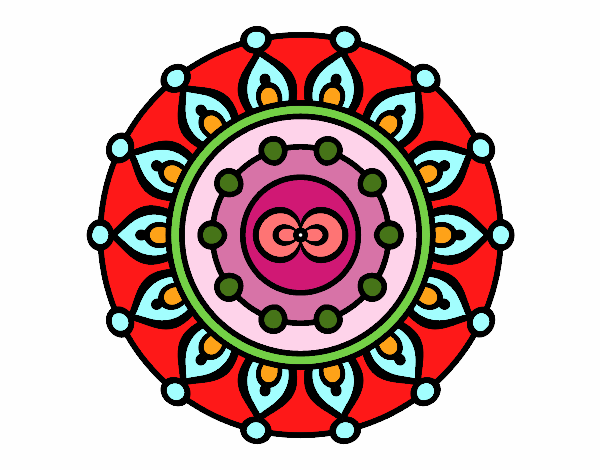 Dibujo Mandala meditación pintado por melanysrr