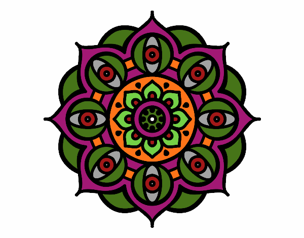 Dibujo Mandala ojos abiertos pintado por nancy1468