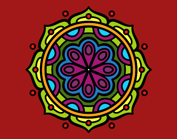 Dibujo Mandala para meditar pintado por nanii24