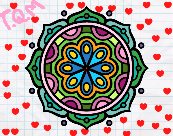 Dibujo Mandala para meditar pintado por CarlosAB