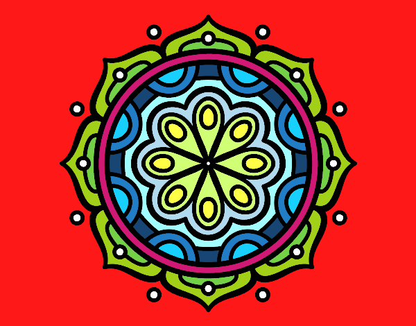 Dibujo Mandala para meditar pintado por Lyon10