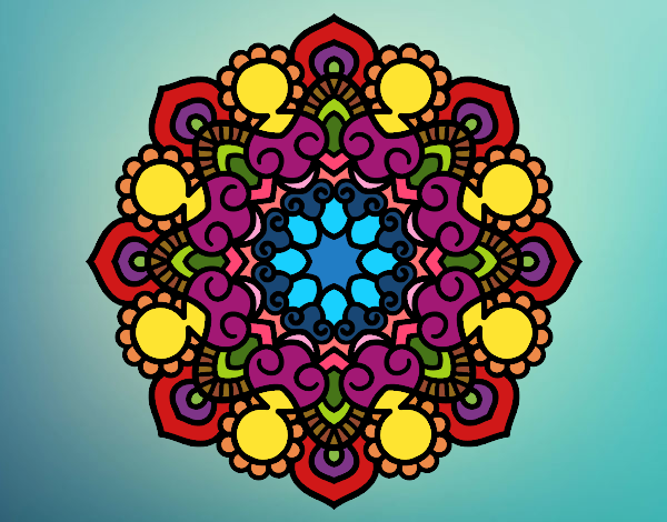 Dibujo Mandala reunión pintado por nanii24