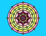 Dibujo Mandala sistema solar pintado por Mandaline