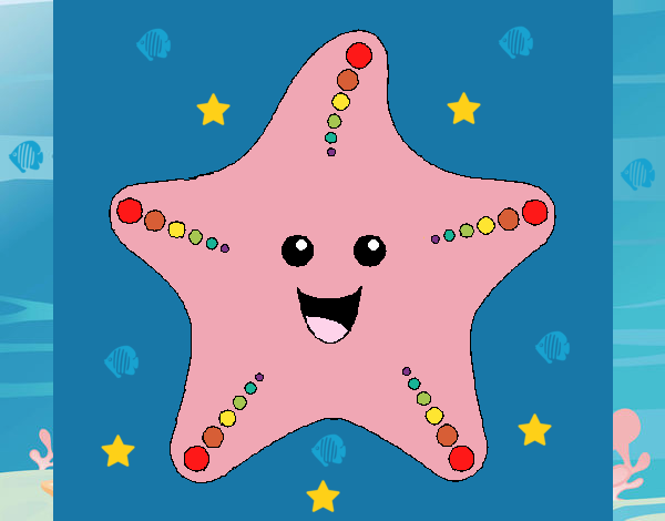 Dibujo Estrella de mar 1 pintado por nuri17