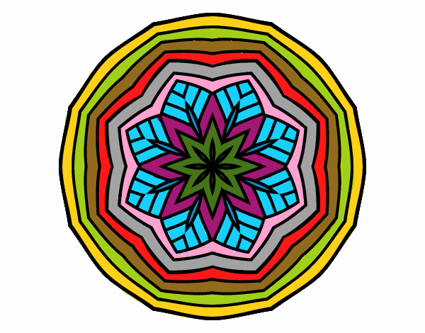 Dibujo Mandala cenital pintado por JC2016