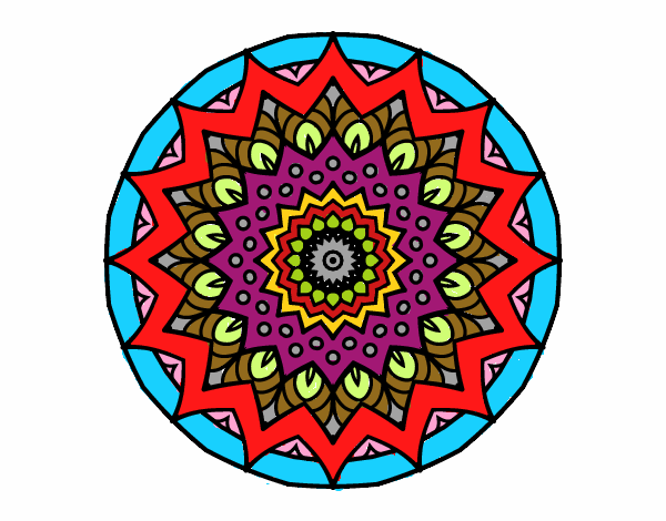 Dibujo Mandala creciente pintado por JC2016