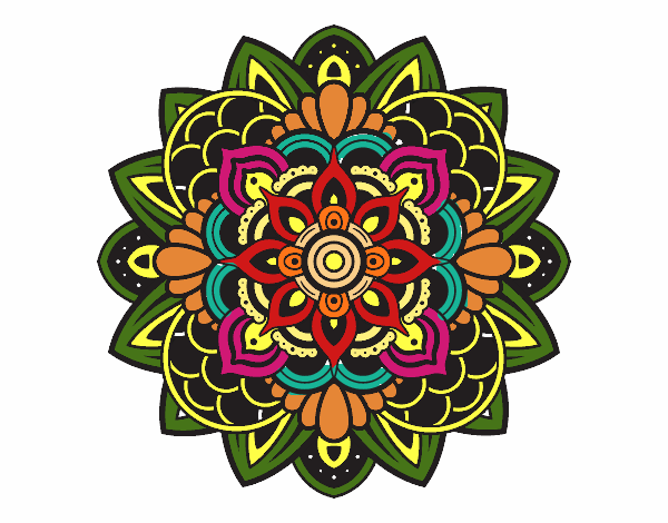 Dibujo Mandala decorativa pintado por socko