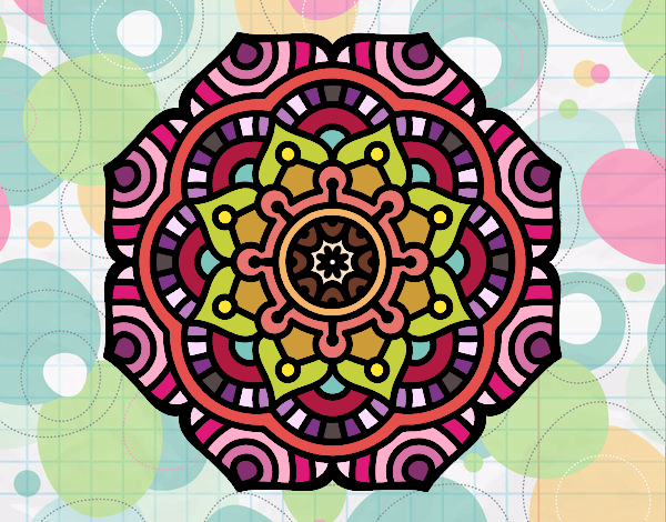 Dibujo Mandala flor conceptual pintado por cacerop