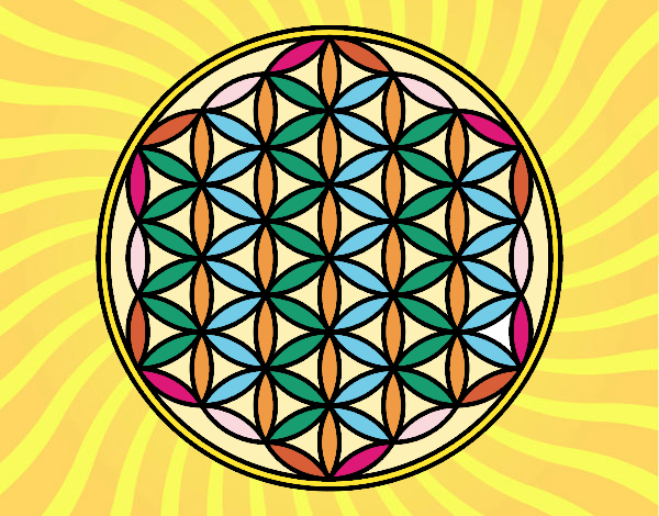 Dibujo Mandala flor de vida pintado por cacerop