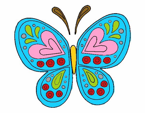 Dibujo Mandala mariposa pintado por JC2016