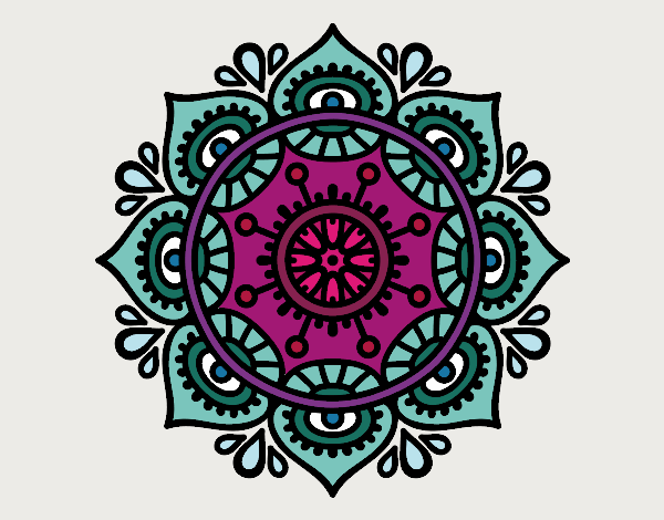 Dibujo Mandala para relajarse pintado por esthefani2