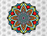 Dibujo Mandala simetría sencilla pintado por IRENEVJF