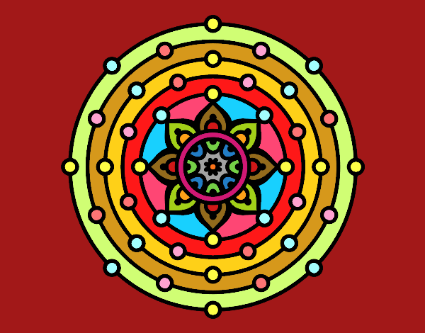 Dibujo Mandala sistema solar pintado por Rachelr88