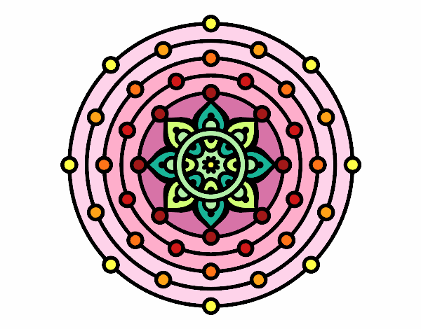 Dibujo Mandala sistema solar pintado por Anii04